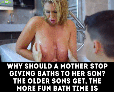 sexy mom bathing with son gif